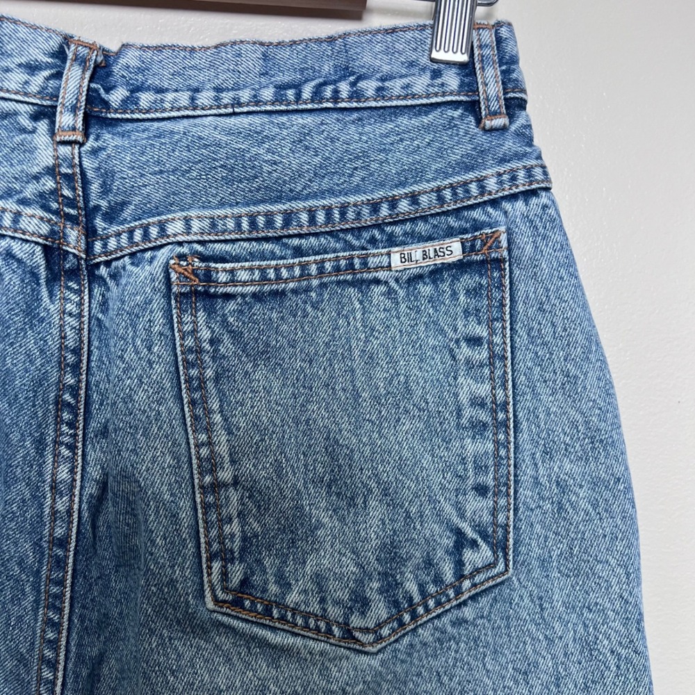 VTG Bill Blass Jeans Womens 12 Blue Pleated High Waist Acid Wash Denim 90s Mom - Picture 7 of 14
